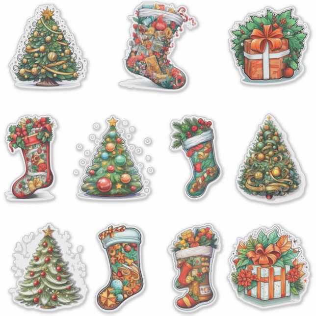 WeihnachtsVinyl Stickers Collection Aufkleber (Vorderseite)