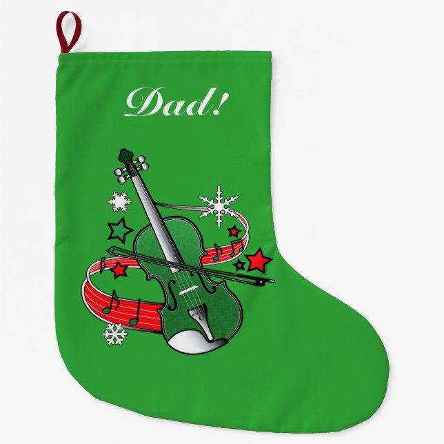 Weihnachtsvioline Großer Weihnachtsstrumpf (Vorderseite)