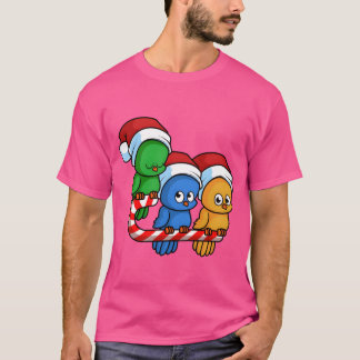 Weihnachtsvögel Candy Cane Freunde T-Shirt