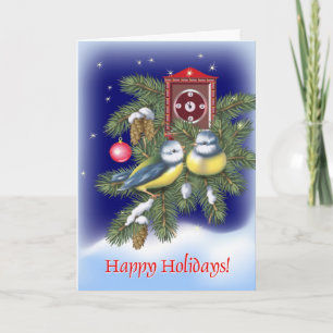 Weihnachtsvögel Feiertagskarte