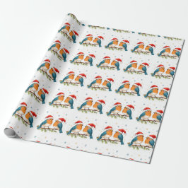 Weihnachtsvögel Geschenkpapier