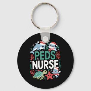 Weihnachtsvögel Krankenschwestern und Krankenpfleg Schlüsselanhänger