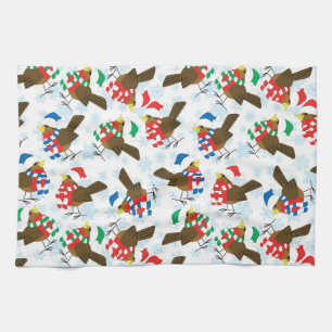 Weihnachtsvogel Santa Geschirrtuch