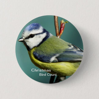 Weihnachtsvogel-Zählungs-Knopf Button