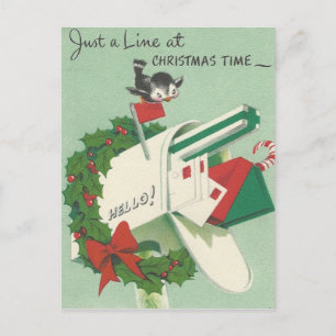 Weihnachtsvogelkarte Feiertagspostkarte