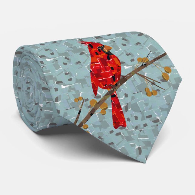 Weihnachtsvogelkollektion für den Kardinal Krawatte (Gerollt)