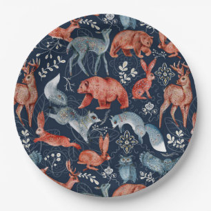 Weihnachtsvolk Magic Animal Botanicals Pappteller