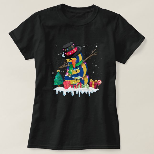 Weihnachtsvolleyball Ball Snowman Kostüm für Junge T-Shirt (Design vorne)