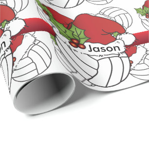 Weihnachtsvolleyball des Weihnachtsmanns  DIREKT Geschenkpapier