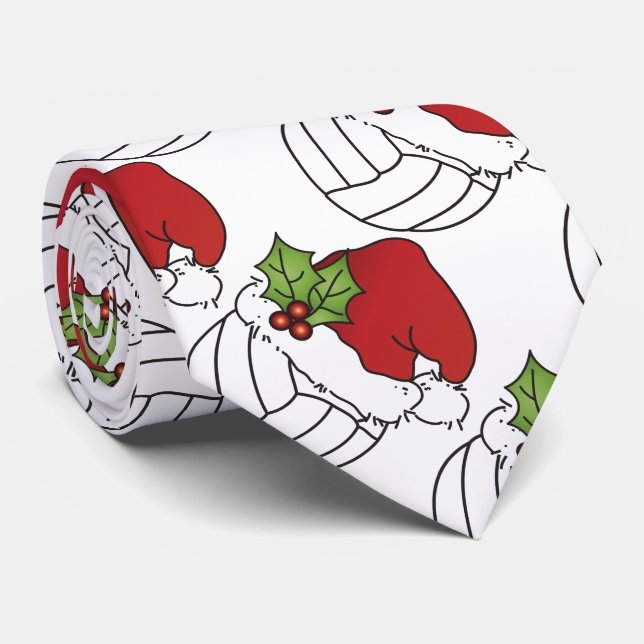 Weihnachtsvolleyball Krawatte (Gerollt)