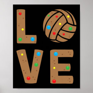 Weihnachtsvolleyball Liebe Weihnachtsmann Weihnach Poster