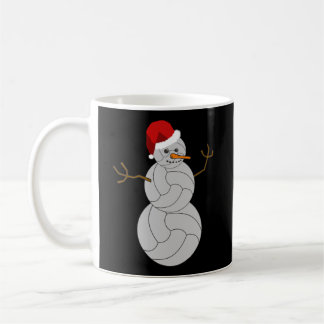 Weihnachtsvolleyball Shirt Volleybal Snowman Long Kaffeetasse