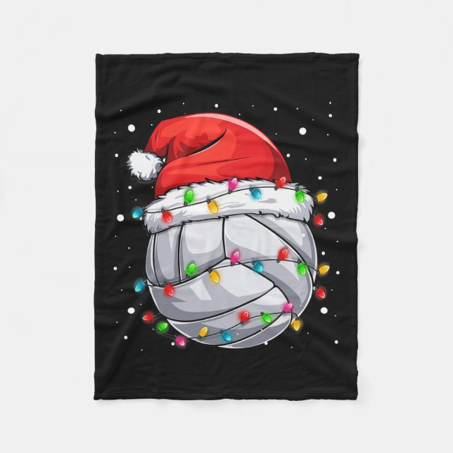 Weihnachtsvolleyball Xmas Weihnachtssport Hat Ball Fleecedecke (Vorderseite)
