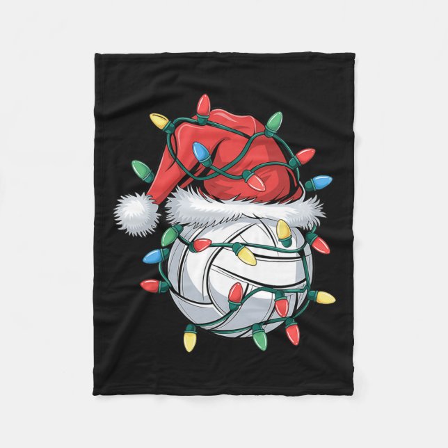Weihnachtsvolleyball Xmas Weihnachtssport Hat Ball Fleecedecke (Vorderseite)