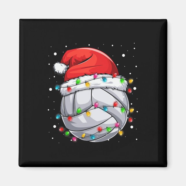 Weihnachtsvolleyball Xmas Weihnachtssport Hat Ball Magnet (Vorne)
