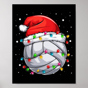 Weihnachtsvolleyball Xmas Weihnachtssport Hat Ball Poster