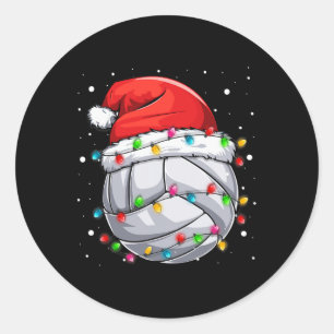 Weihnachtsvolleyball Xmas Weihnachtssport Hat Ball Runder Aufkleber