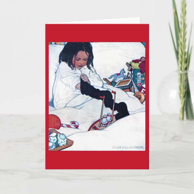 Weihnachtsvorbereitung, Jessie Willcox Smith Karte (Vorderseite)