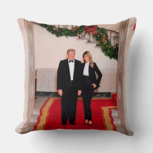 Weihnachtsvorbereitungen von Präsident Donald Trum Kissen