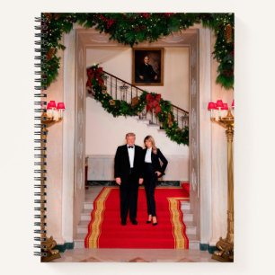 Weihnachtsvorbereitungen von Präsident Donald Trum Notizbuch