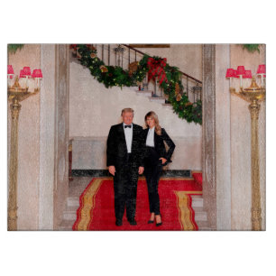 Weihnachtsvorbereitungen von Präsident Donald Trum Schneidebrett