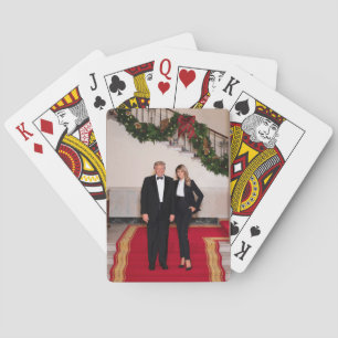 Weihnachtsvorbereitungen von Präsident Donald Trum Spielkarten