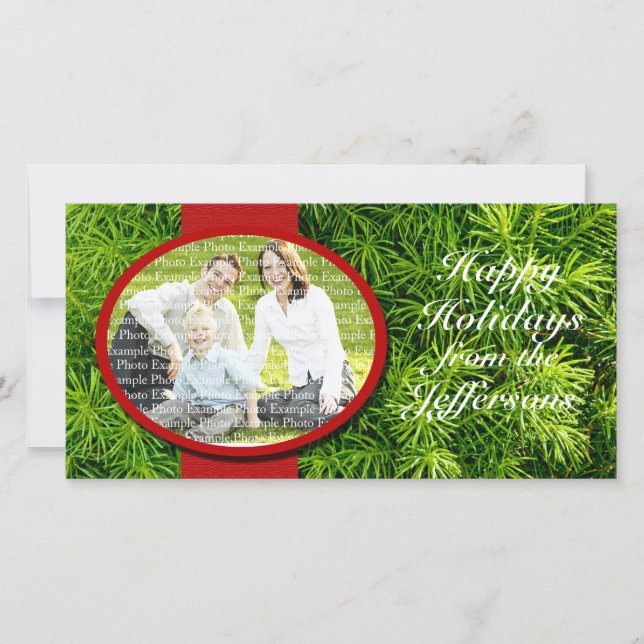 Weihnachtsvorlage Familienbild Feiertagskarte (Vorderseite)