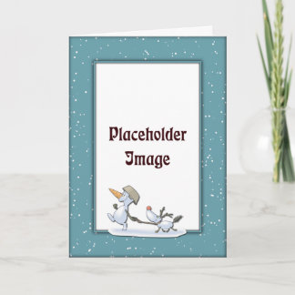 Weihnachtsvorlage mit Snowman Feiertagskarte