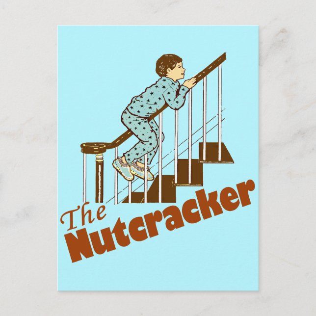 Weihnachtsvormittag der Nutcracker Feiertagspostkarte (Vorderseite)