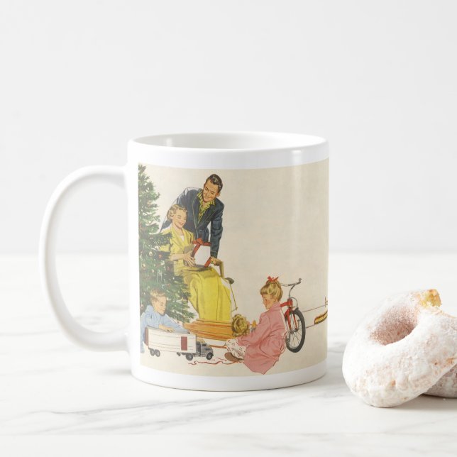 Weihnachtsvormittag, Familienfeierlichkeiten Kaffeetasse (Mit Donut)