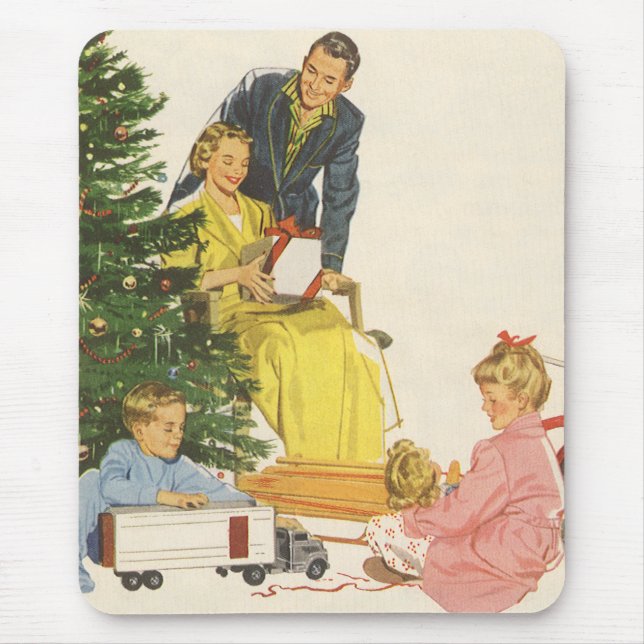 Weihnachtsvormittag, Familienfeierlichkeiten Mousepad (Vorne)