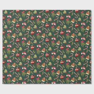 Weihnachtsvormittag mit Kakao und Marshmallows Geschenkpapier