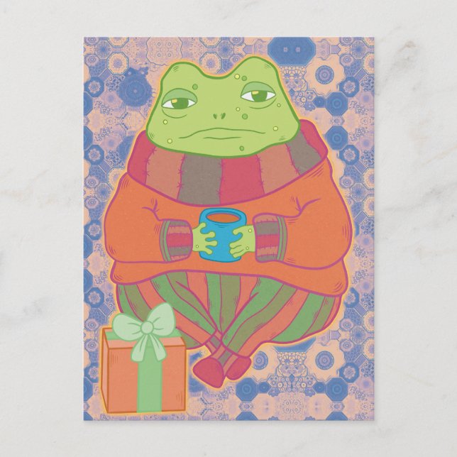 Weihnachtsvormittag Postkarte (Vorderseite)