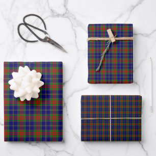Weihnachtsvormittag Scottish Tartan Pattern Geschenkpapier Set