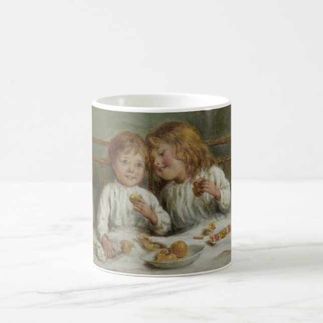 Weihnachtsvormittag (von Joseph Clark) Kaffeetasse (Mittel)