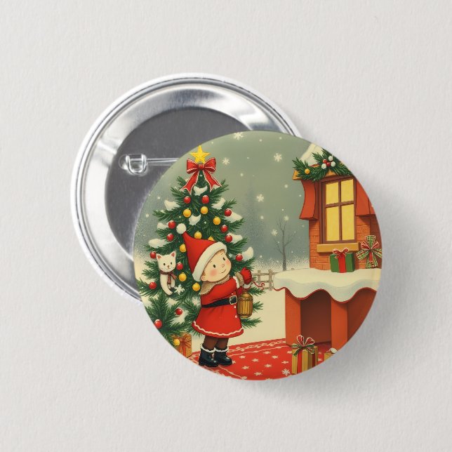 Weihnachtsvorstellung Button (Vorne & Hinten)