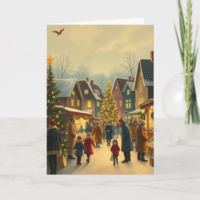 Weihnachtsvorstellung Feiertagskarte (Vorderseite)