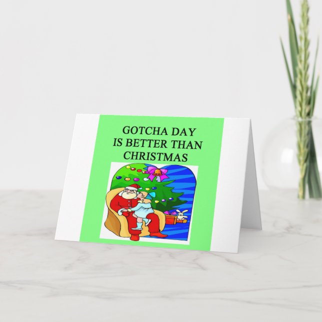 Weihnachtsvorstellung für die Adoption Feiertagskarte (Vorderseite)