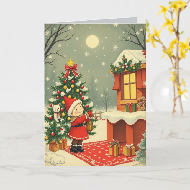 Weihnachtsvorstellung Karte (Gelbe Blume)