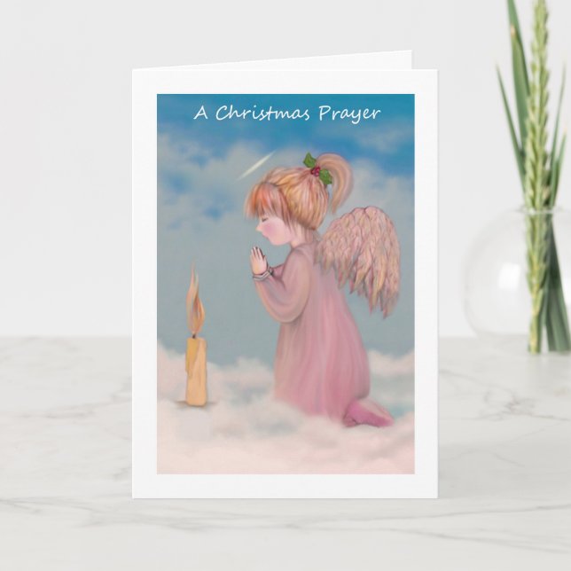 Weihnachtswächter Angel Feiertagskarte (Vorderseite)