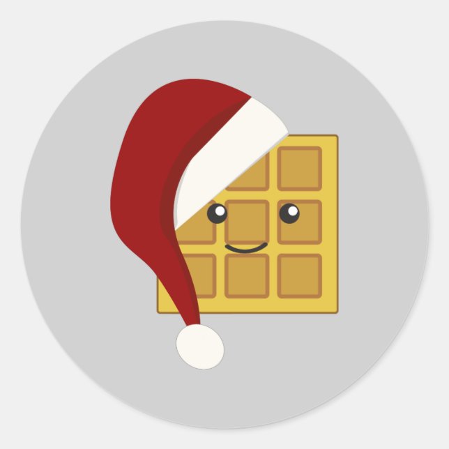 Weihnachtswaffe Runder Aufkleber (Vorderseite)