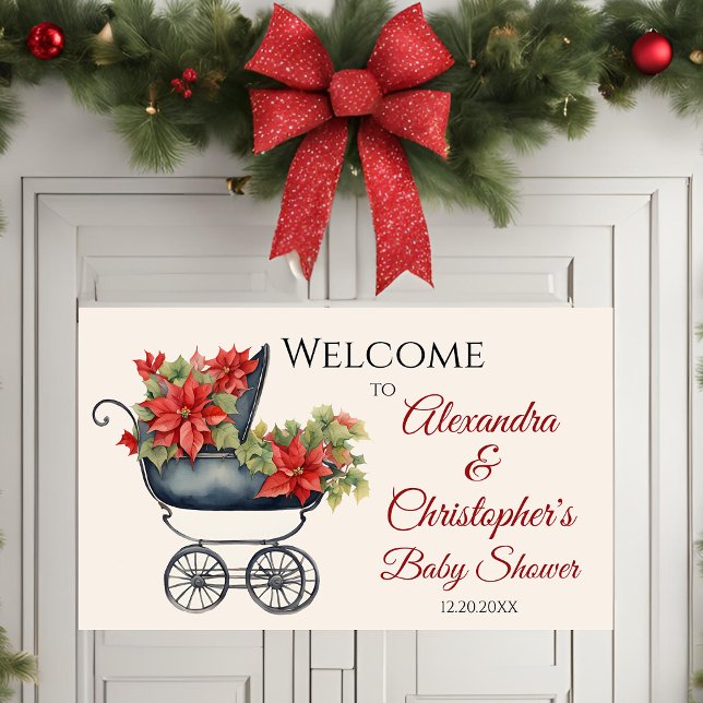 Weihnachtswagen Babydusche Banner (Von Creator hochgeladen)