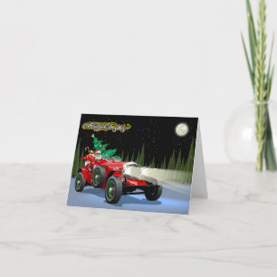 Weihnachtswagen Dankeskarte