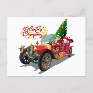 Weihnachtswagen Feiertagspostkarte