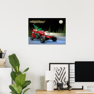 Weihnachtswagen Poster