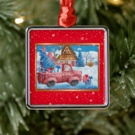 Weihnachtswagen Red Holiday kundenspezifisch Ornament Aus Metall