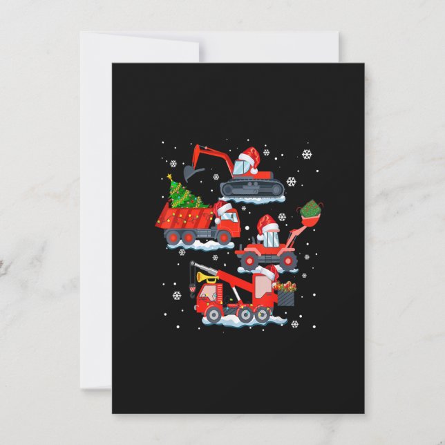 Weihnachtswagenbau Weihnachtsmann Kleinkind K Einladung (Vorderseite)