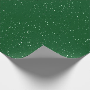 Weihnachtswald Grün mit weißem Schnee Geschenkpapier
