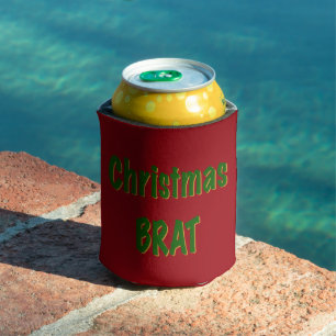 Weihnachtswald Grüne Goldbutt auf Crimson Red Dosenkühler