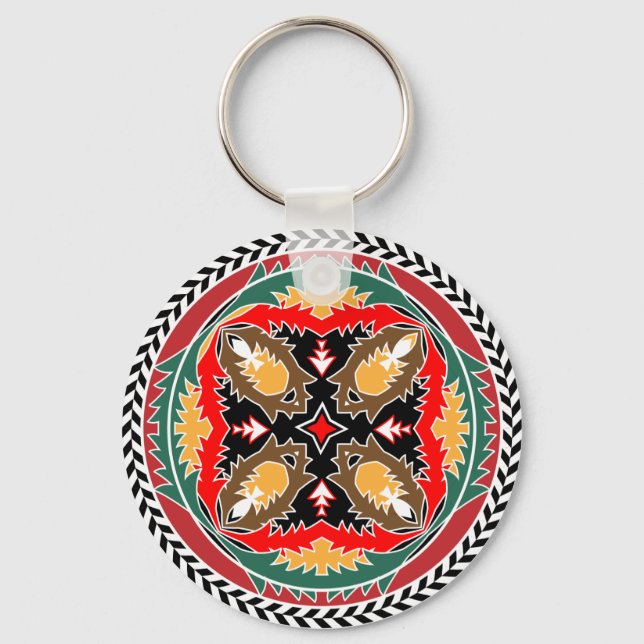 Weihnachtswald-Kiefernkiefer-Emblem Schlüsselanhänger (Vorderseite)